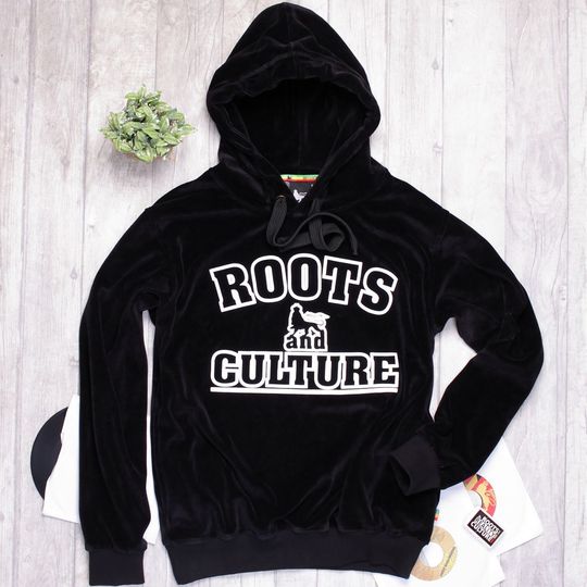 Velurová mikina s kapucňou Roots and Culture