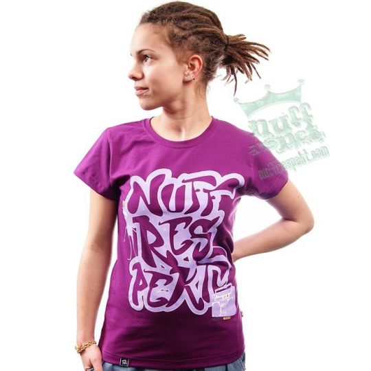 Dámske tričko fialovej Carry On Rastaman - Nuff Respekt