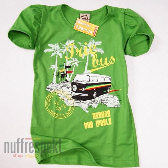 Detské tričko dievčenské Irie Bus Around The World - Nuff Respekt Kids