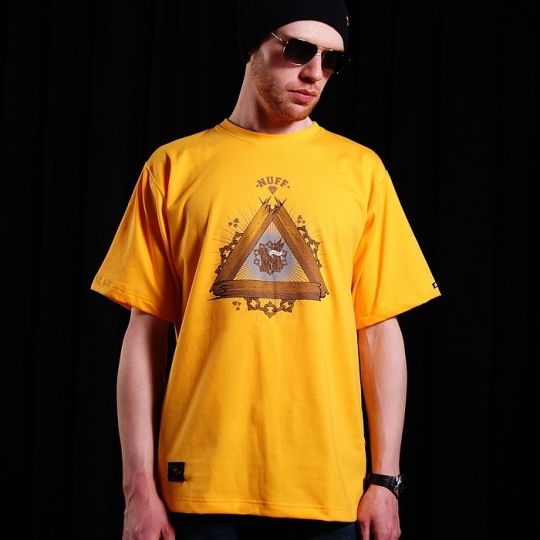 Pánske tričko - Nuff Wear - Wood & Chain 00513 - yellow