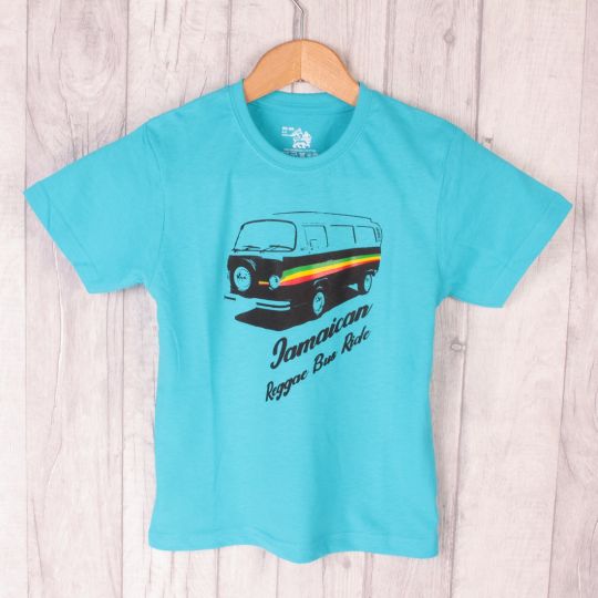 Detské tričko | Jamaican Reggae Bus Ride - tyrkysové