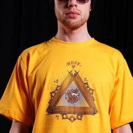 Pánske tričko - Nuff Wear - Wood & Chain 00513 - yellow
