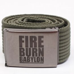 Opasok - fire burn babylon olivový