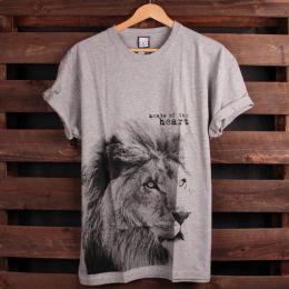 T-shirt Lion - Beats of the heart | sivé