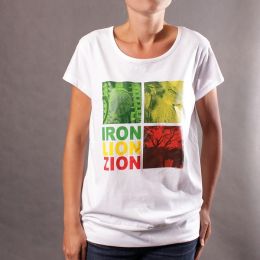 Dámské tričko - Iron Lion Zion - biele