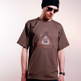 Pánske tričko - Nuff Wear - Wood & Chain 00513 - brown