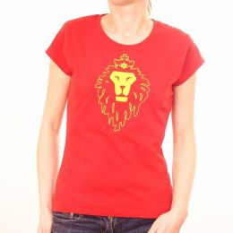 Dámské tričko RasBass - Lion - červené
