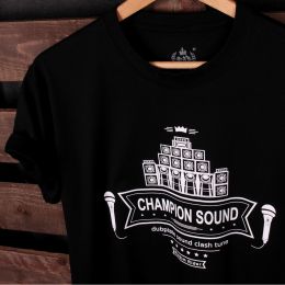 Tričko Champion Sound | Dubplate Sound Clash Tune - čierne