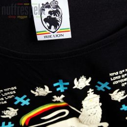 Dámské tričko čiernej King of Kings Rastafari - Irie Lion