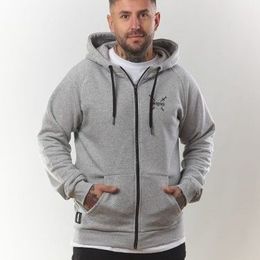 Intruz- Small heart zipped hoodie grey